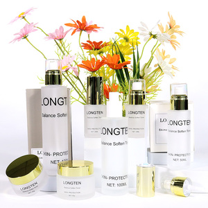 Conjunto de embalagens luxuosas para skincare, creme redondo fosco, 50ml/30ml/120ml, frasco de vidro para cosméticos, bomba de loção, garrafa de vidro com tampa - Product Image 1