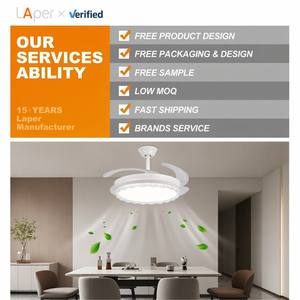 Ventilador de Techo Moderno con Luz, 42 Pulgadas, Tamaño Grande, 96W, LED Súper Brillante, Control Remoto, para Sala de Estar, Dormitorio, Decoración Interior del Hogar - Product Image 5