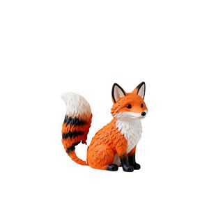 Figurine de renard roux éclatant en polyrésine personnalisée, décoration de table, accent forestier fantaisiste, cadeau idéal pour les amateurs de faune et de nature - Product Image 1