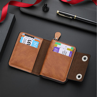 Nouveau portefeuille accordéon pour homme avec double boucle, grande capacité, multifonctionnel, pour permis de conduire et cartes décontractées