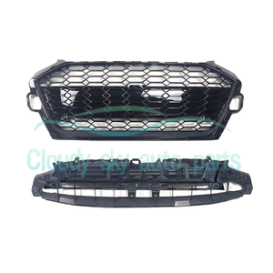 Parrilla Delantera para Auto <span class=keywords><strong>A4</strong></span> S4 2020-2024, Estilo RS4, Color Negro Brillante, Diseño de Panal de Abeja, para <span class=keywords><strong>A4</strong></span> S4 B9.5 2021 2022 <span class=keywords><strong>2023</strong></span> - Product Image 2