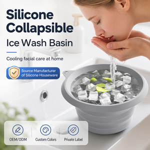 YMS Nouveau Bassin Facial Pliable Portable en Silicone pour Thérapie par la Glace, Outil et Accessoire de Beauté à Domicile, Moderne et Écologique - Product Image 3