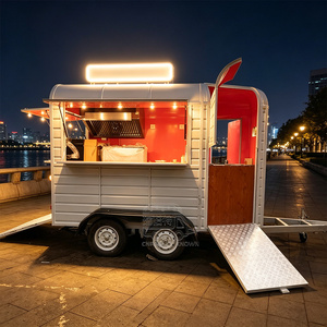 Stylish Horse <b>Box</b> With Display Window And Multi Function Cooking Space For Snacks Street Food Cart - Product Image 3