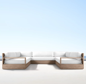High Quality Garden <b>Sofa</b> Set <b>Wooden</b> Outdoor Teak Furniture Weather Patio Solid All Modern Standard Wood <b>Frame</b> Packing Tuin Set - Product Image 3