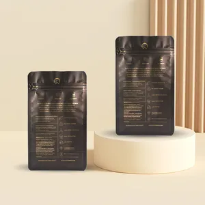 뜨거운 판매 사용자 정의 인쇄 커피 포장 식품 가방 플라스틱 알루미늄 호일 마일러 지퍼 지퍼백 플랫 바닥 파우치