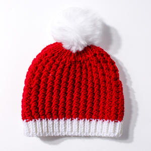 European American Style Newborn Knitted <b>Bonnet</b> Cute Pom-Pom Christmas Pullover Hat Warm for Autumn Winter - Product Image 1