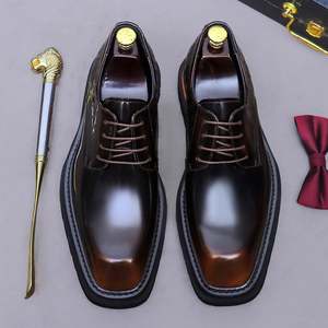 Zapatos Oxford de Cuero para Hombre de Alta Calidad, Cuero Genuino, Modernos, Pulidos, con Estampado Láser, Retro, Versátiles, Elegantes, Transpirables, para Otoño - Product Image 2