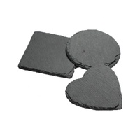 Assiette de service rectangulaire personnalisée en ardoise noire naturelle, plateau à fromage, plateau à pain