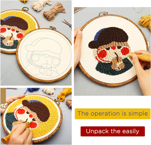 24cm 28cm 36cm Bordado Tecido Bordado de Linho Tecido Monk Pano para Punch Needle Rug-Punch Needles & Pinch Needle - Product Image 6