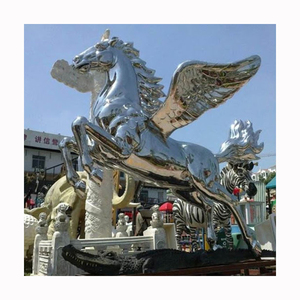 Sculpture abstraite de cerf en acier inoxydable soudé sur mesure, décoration extérieure pour <span class=keywords><strong>jardin</strong></span>, maison, parc urbain, statue d'animal en métal, finition polie miroir - Product Image 5