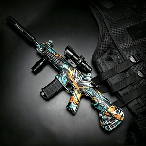 Pistolet à eau électrique M416 en gros, pistolet à <span class=keywords><strong>billes</strong></span> de gel haute vitesse pour le tir en extérieur, jouets en plastique puissants - Product Image 1
