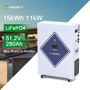 Sistema de Energía Solar Portátil Todo en Uno ASGOFT de 11 kW, 15 kWh, 6.6 kWh, Sistema Solar Híbrido de 51.2 V con Batería LifePO4, Estación Solar - Product Image 1