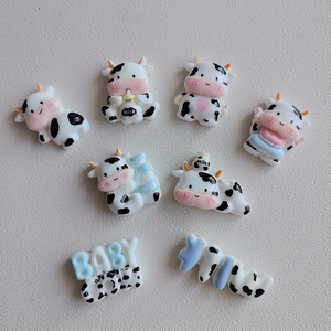 ตุ๊กตาเรซินหลังแบนลายการ์ตูนน่ารักสัตว์น่ารักลูกปัดเมือกเสน่ห์สำหรับทำสมุดภาพทำเครื่องประดับ - Product Image 3