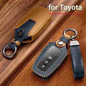 Funda de Cuero Genuino para Llave de Coche Toyota Camry RAV4 Highlander Avalon 2024 Corolla GT86 Altis Land Cruiser Hilux - Product Image 2