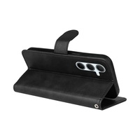 Étui pour carte et portefeuille, étui pour livre pour Samsung A56, étui moderne à rabat, étui à rabat pour portefeuille - Noir