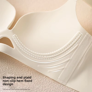 High Quality Seamless Sexy Push-Up Wire Free Unlined Bra Soft Support Solid Pattern Knitted 3/4 Cup Shaping Adjusted-straps - Product Image 5
