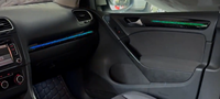 64 couleurs, éclairage ambiant dynamique étoilé pour Volkswagen Golf Mk6 2008-2013, éclairage LED intérieur, tableau de bord, garniture de porte, éclairage d'ambiance