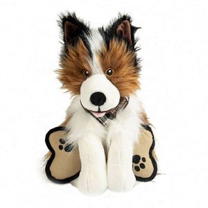 Wholesale Doll <b>Stuffed</b> <b>Soft</b> Plush Pet <b>Toy</b> Collie Shape Squeaky Dog <b>Toys</b> - Product Image 1