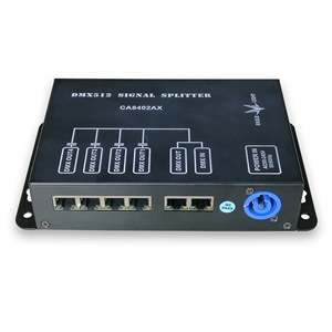 Distribuidor <span class=keywords><strong>de</strong></span> Señal DMX512 <span class=keywords><strong>de</strong></span> 4 Vías Pknight, Amplificador Aislado <span class=keywords><strong>de</strong></span> Alto Voltaje RJ45 para Iluminación <span class=keywords><strong>de</strong></span> Escenarios - Product Image 3