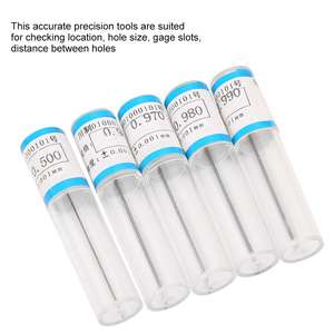 Juego de Calibres de Pasos de 50 Piezas, 0.5-0.99mm +/-0.001, <span class=keywords><strong>Paso</strong></span> de 0.01mm, en Caja de Madera, Juego de Pasos de Acero - Product Image 5