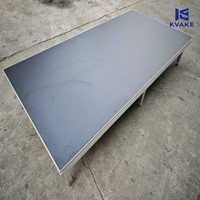Plateforme de scène pliable carrée en alliage d'aluminium, estrade modulaire pour événements, scène de concert portable, pieds réglables en hauteur, capacité de charge 800 kg, montage rapide