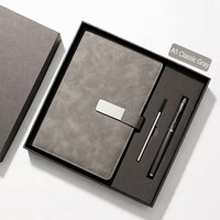 Carnet de notes A5 aspect cuir avec logo personnalisé, fermeture à boucle métallique, papier épais 80 g/m², idéal pour réunions d'affaires et cadeaux d'entreprise