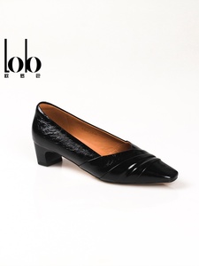 Nuove Scarpe Professionali da Donna in Pelle Antiscivolo per la Primavera 2026, con Punta Quadrata <span class=keywords><strong>e</strong></span> Tacco Rialzato - Product Image 4