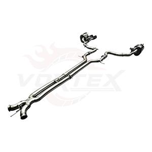 Kit d'échappement arrière Vortex en acier inoxydable à montage direct pour Porsche Panamera 971 avec double silencieux et quatre sorties de tuyaux d'échappement - Product Image 3