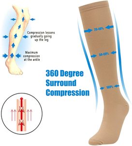 Compression <span class=keywords><strong>Bas</strong></span> Hommes Femmes Randonnée Chaussettes <span class=keywords><strong>de</strong></span> Course 20-30 MmHg Vol <span class=keywords><strong>Grossesse</strong></span> Gonflé Les Varices Marathon Sport Chaussettes - Product Image 2