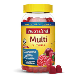 Complément alimentaire naturel, gommes multivitaminées pour hommes, santé musculaire, santé immunitaire, métabolisme énergétique, oméga-3, 60 unités - Product Image 1