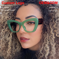 Monture de lunettes unisexe tendance Sunray OEM&ODM, nouvelle collection INS, anti-lumière bleue, monture complète, effet œil de chat, couleur assortie, pour visage en diamant