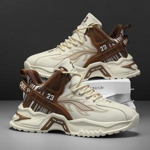 Nuove <span class=keywords><strong>Scarpe</strong></span> Casual da Uomo Autunno-Inverno, Sneakers Sportive con Suola Spessa, <span class=keywords><strong>Scarpe</strong></span> in Pelle per Corsa e Passeggio in Taglie Grandi - Product Image 2