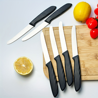 Ensemble de couteaux à steak professionnels 7 couleurs, couteau utilitaire en acier inoxydable dentelé, couteau à tomates pour la maison et la cuisine des restaurants