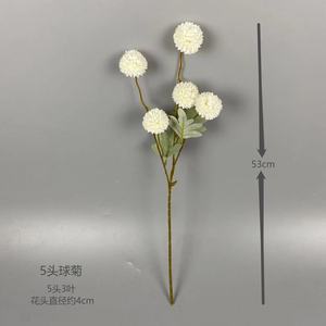 Nội Thất Hoa Trang Trí Bán Buôn Nhỏ Faux Pompon Hoa Cúc Bồ Công Anh Lụa Nhân Tạo Kiku Hoa - Product Image 4