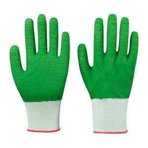 Gants de travail en <span class=keywords><strong>latex</strong></span> enduit personnalisés, texture polyester rouge, <span class=keywords><strong>latex</strong></span> froissé, paume enduite de <span class=keywords><strong>latex</strong></span> - Product Image 5