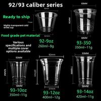 Gobelets transparents en PS/PET à paroi simple de 16 oz - Contenants jetables durables pour boissons froides avec revêtement UV, haute qualité, option de logo personnalisé en gros