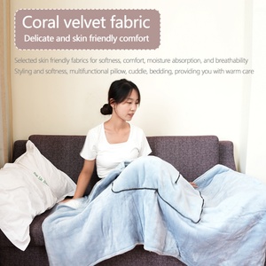 2024 Wholesale High Quality <b>Usb</b> Rechargeable <b>Heating</b> Blanket Electric Multipurpose Lattice Travel Pillow Blanket with <b>Heating</b> - Product Image 6