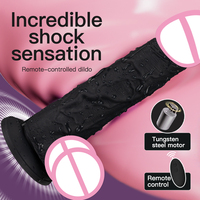 18,5cm (7 Zoll) Kabelloser Ferngesteuerter Vibrierender Dildo Weiches Silikon Realistisch 10 Vibrationsmodi IPX6 Wasserdicht USB