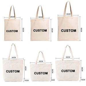 Oem&Odm Custom Printed <b>Plain</b> Organic Cotton <b>Canvas</b> Tote High-Capacity Reusable Long Handle Shopping Bag - Product Image 6