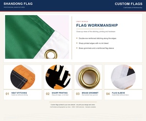 Bandera irlandesa personalizada de 3x5 pies; bandera promocional para exteriores de poliéster no tejido; señalización impresa digitalmente resistente a los rayos UV - Product Image 3