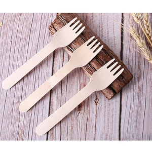 Các nhà sản xuất phân hủy sinh học bằng gỗ thiết lập dao kéo bán buôn dùng một lần thìa gỗ ngã ba dao - Product Image 5