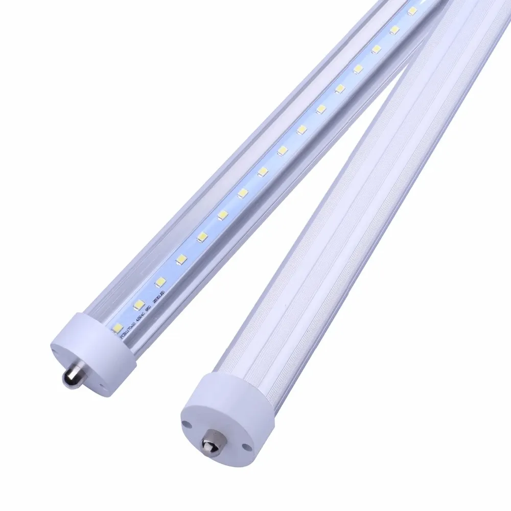 FA8 Single Pin LED Tube Lights 48W 4800Lm Bulbs SMD 2835 LED Fluorescent Tube Lamps 85-265V LED Tube Lights 8ft