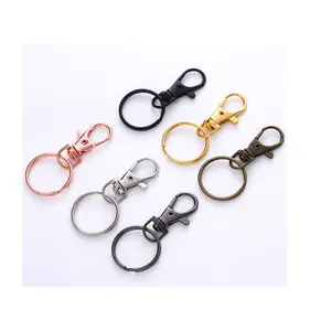 Vàng Bạc Đen Brass Xoay Dây Buộc Snap Hook Xoay Tôm Hùm Claw Clasp Với 25Mm Chia Vòng Chìa Khóa Cho DIY Thủ Công Mỹ Nghệ - Product Image 1