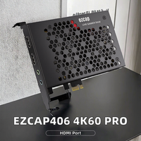 Carte de capture vidéo Ezcap406 GameDock Extreme Pro PCIe 4K60 HDR VRR avec entrée pour les applications de diffusion en direct et de caméra