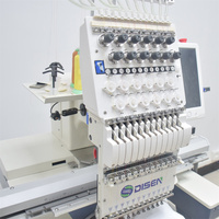 Nouvelle machine à broder automatique commerciale à monogramme, à tête unique, à 6, 12 ou 15 aiguilles, pour papier peint et vêtements, avec système de cerceau