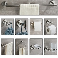 Ensemble de quincaillerie de salle de bain murale en acier inoxydable 304 comprenant un porte-serviettes en papier et un porte-papier hygiénique