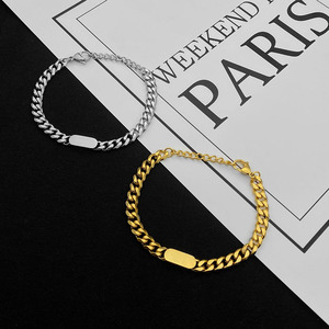 G1813 Vente en gros Collier Pour <span class=keywords><strong>Le</strong></span> Hip Hop Bracelet à maillons cubains en acier inoxydable Chaîne Collier pour homme Colliers de bijoux de mode pour hommes - Product Image 4