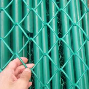 Wholesale Galvanized Digunakan Pvc Coated Chain Link Pagar Taman Di Saham 1.2-5Mm 2-5Mm Chain Link Fence