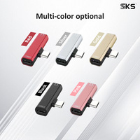 USB 2.0 Typ-C Stecker auf Dual Typ-C 3,5mm Buchse Adapter aus Aluminiumlegierung 2-in-1 Audio- und Lade-Splitter für Android-Telefon Laptop