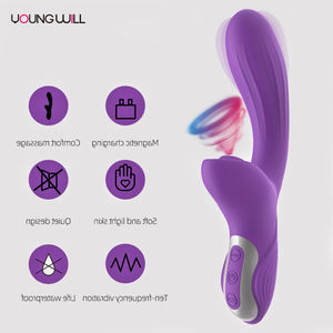 Nuevo Dildo de Doble Acción para Mujeres, Succión Simultánea del Clítoris y Vibración Vaginal, Dildo de Silicona Impermeable y Seguro para el Cuerpo - Product Image 3